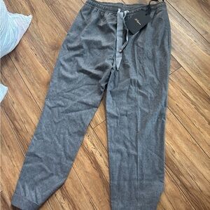 Les Copains Gray Sweatpants with Drawstring Waistband